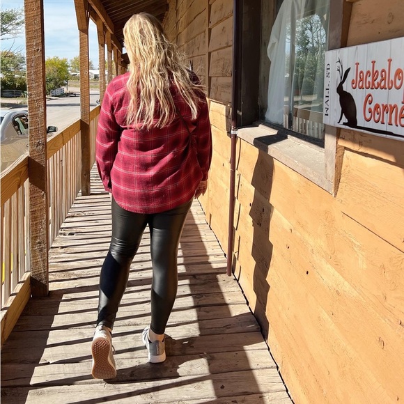 NEW! Black Faux Leather Leggings - High Waisted - Fall/Winter Must-Have - Picture 3 of 12